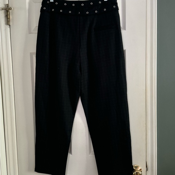 S-Deer check print, double belted pants. Size XL - Picture 4 of 8